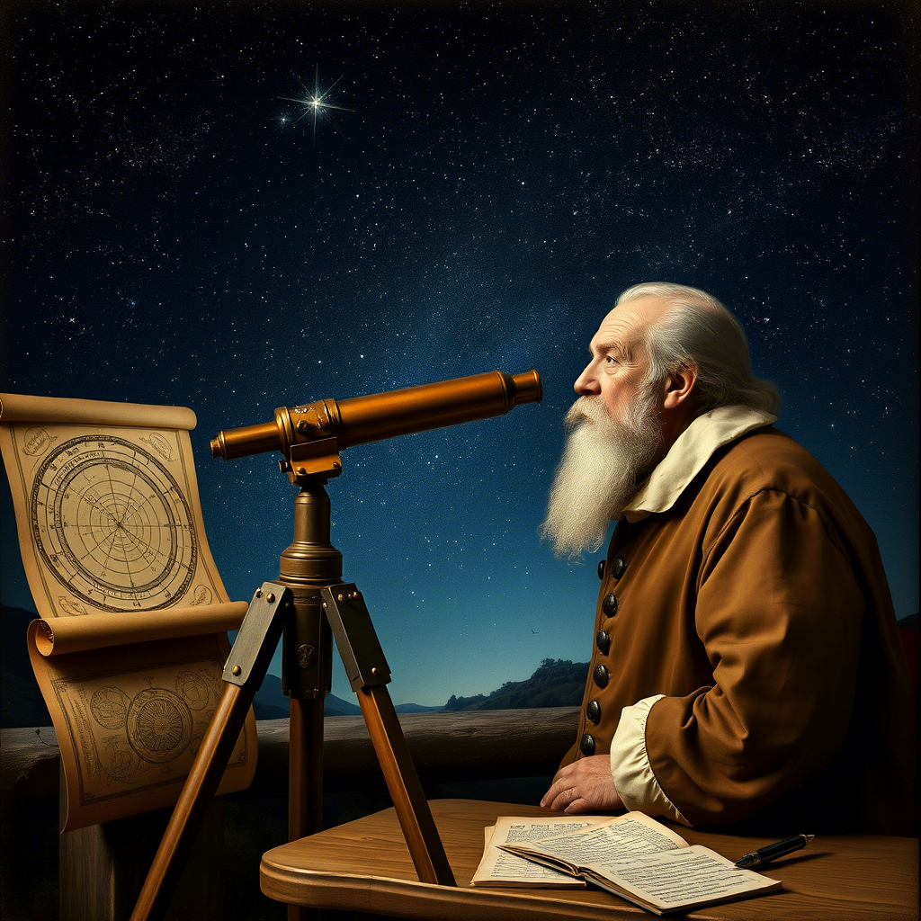 galileo-observando-el-cielo